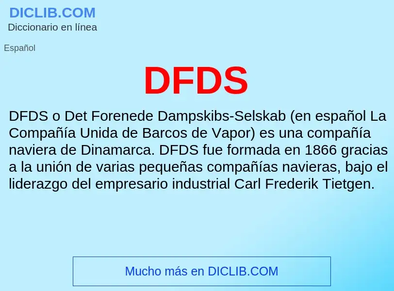 ¿Qué es DFDS? - significado y definición