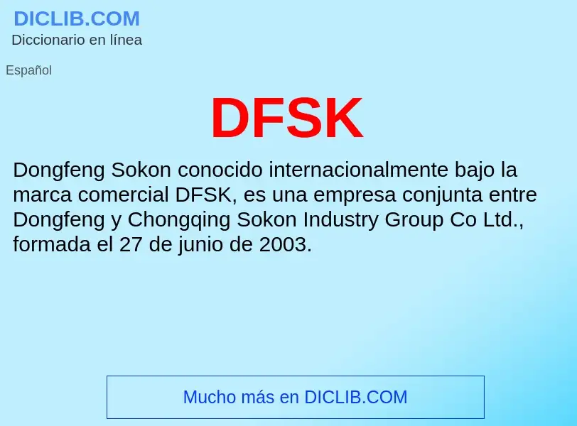 ¿Qué es DFSK? - significado y definición