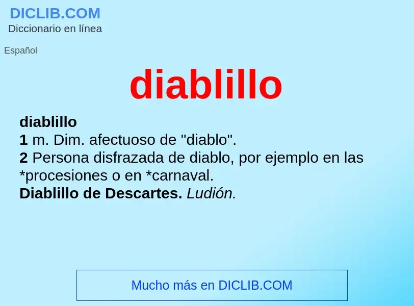 What is diablillo - definition