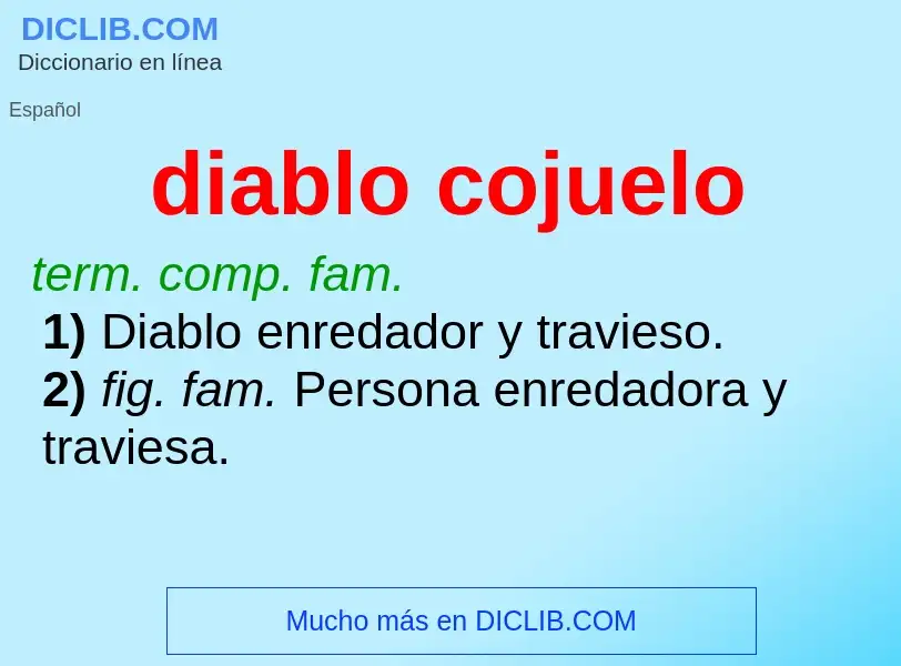 What is diablo cojuelo - definition