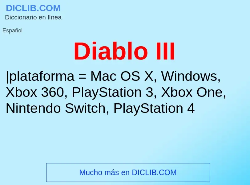 What is Diablo III - definition