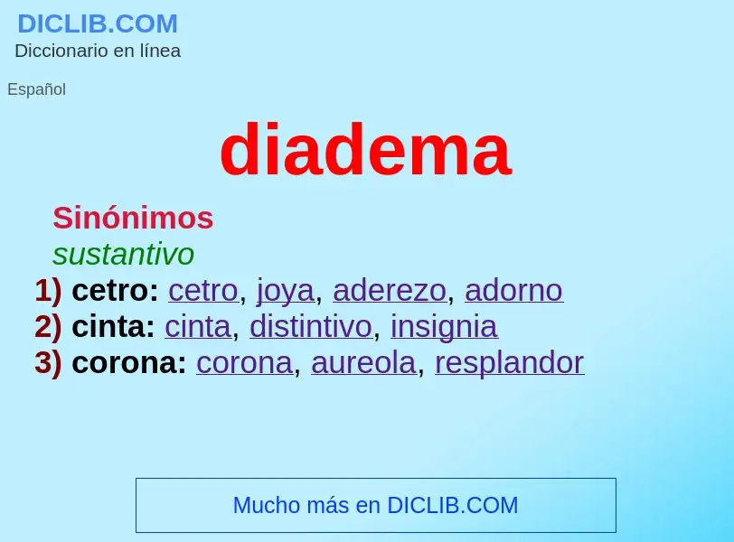 What is diadema - meaning and definition