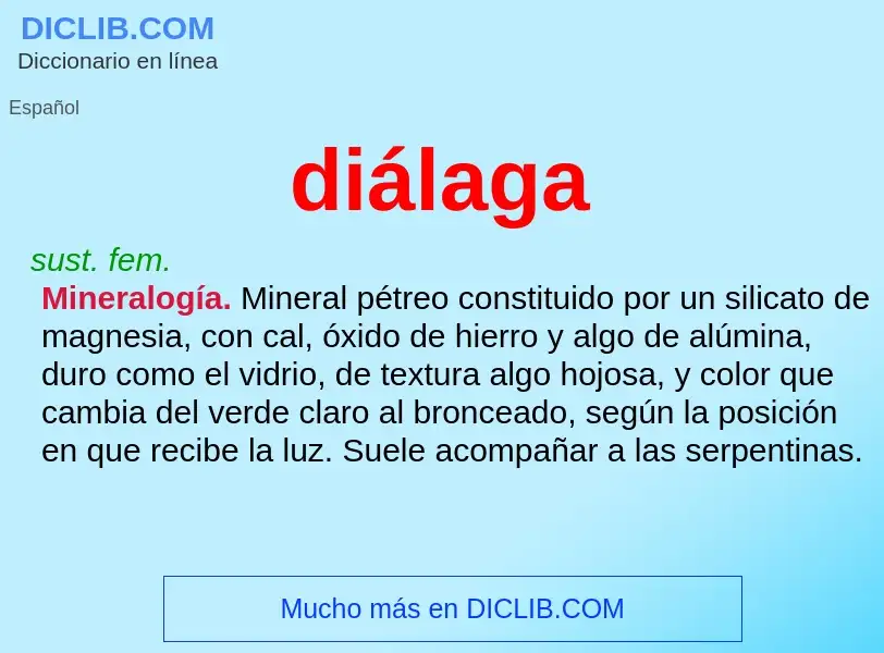 ¿Qué es diálaga? - significado y definición