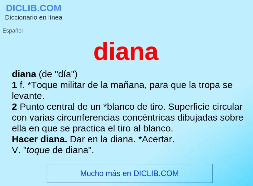 ¿Qué es diana? - significado y definición