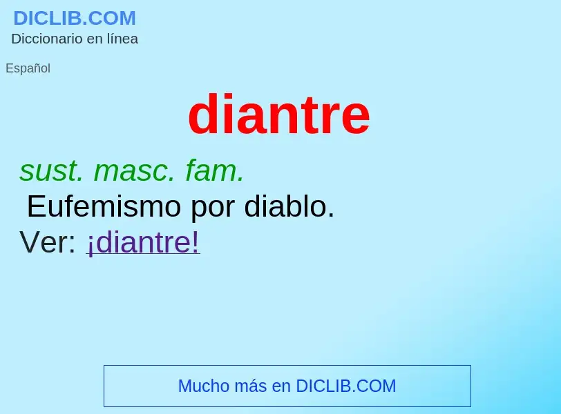 What is diantre - definition