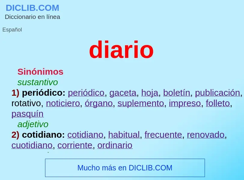 Was ist diario - Definition