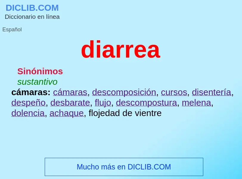 What is diarrea - definition