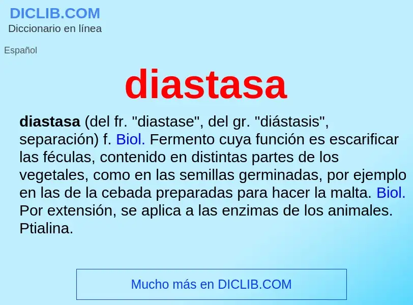 Wat is diastasa - definition