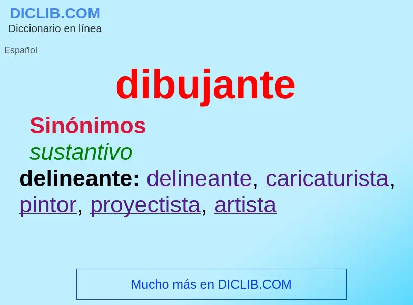 What is dibujante - definition