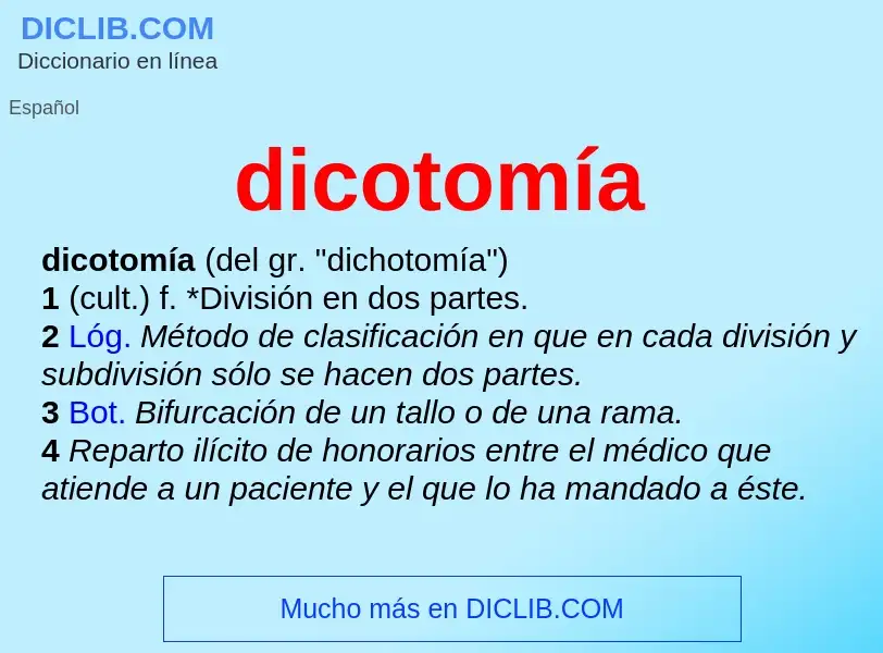 Wat is dicotomía - definition