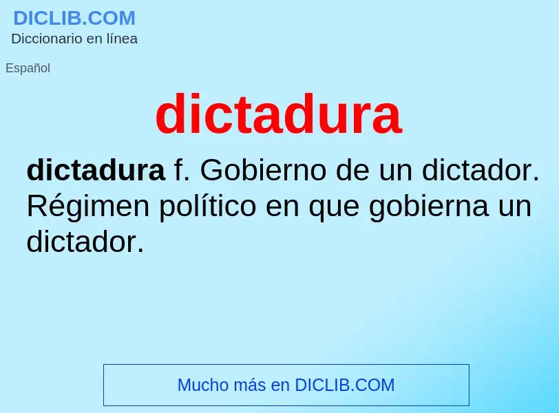 Wat is dictadura - definition