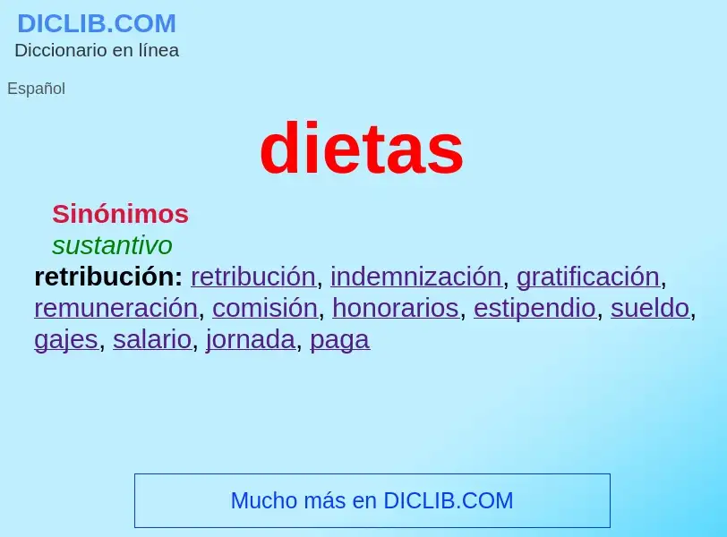 What is dietas - definition