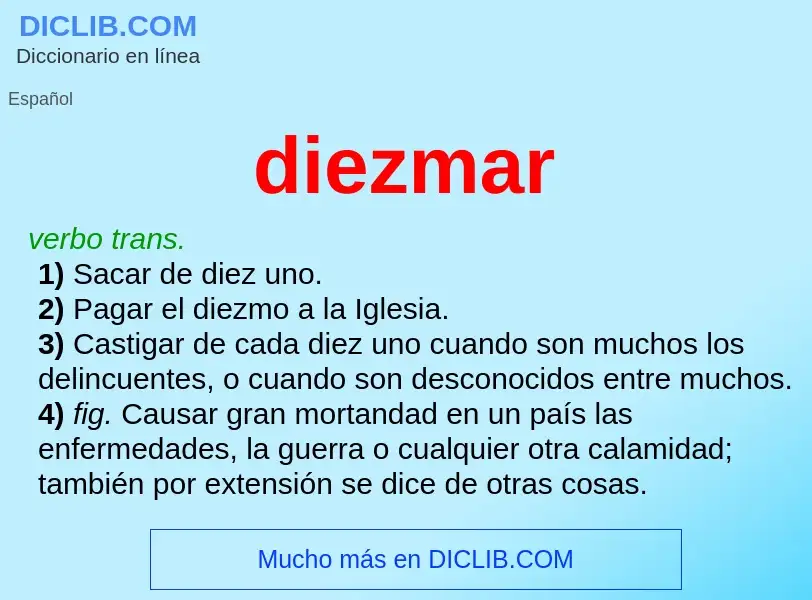 Wat is diezmar - definition