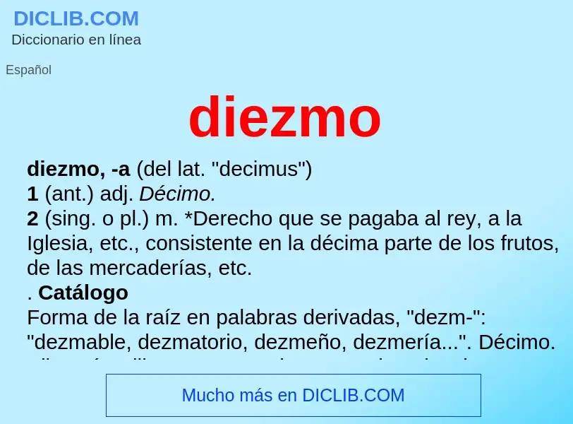 What is diezmo - definition