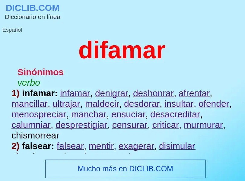 Wat is difamar - definition