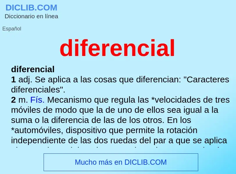 Was ist diferencial - Definition