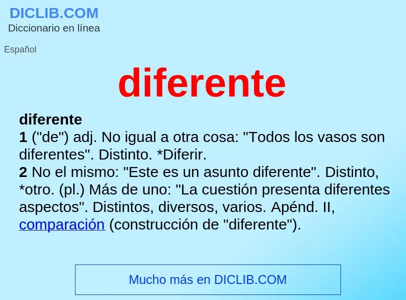 Wat is diferente - definition