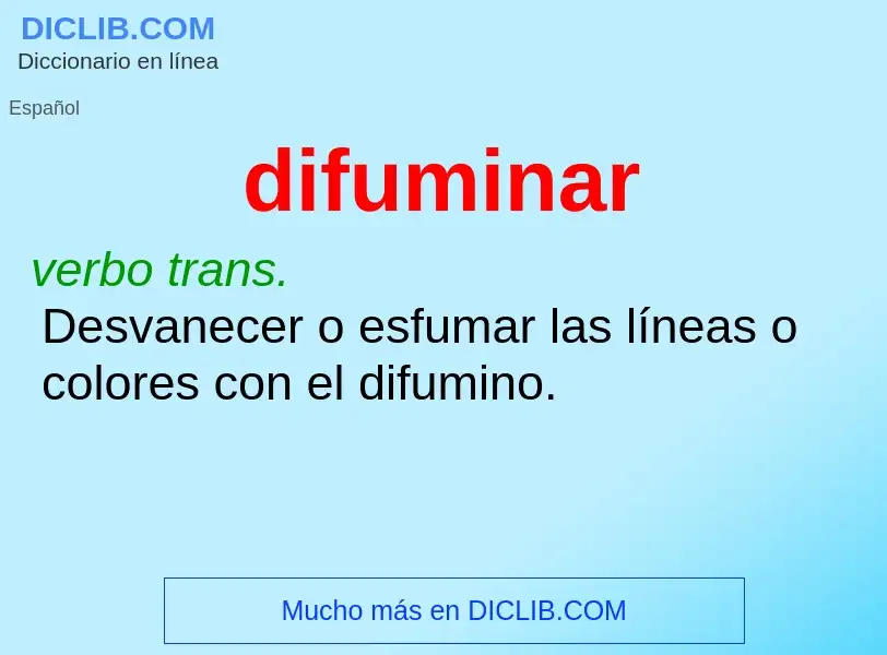 What is difuminar - definition