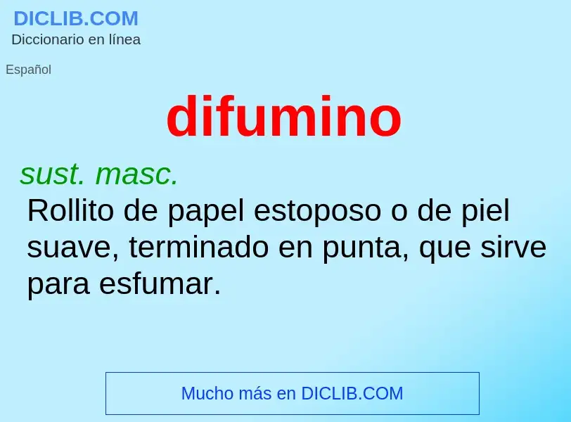 What is difumino - meaning and definition