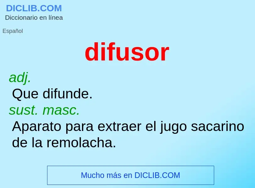 ¿Qué es difusor? - significado y definición