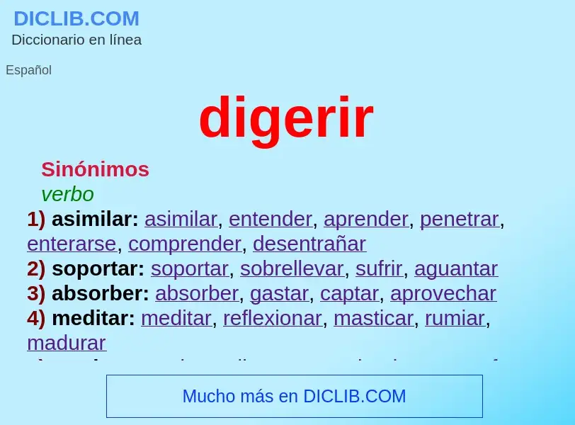 Wat is digerir - definition