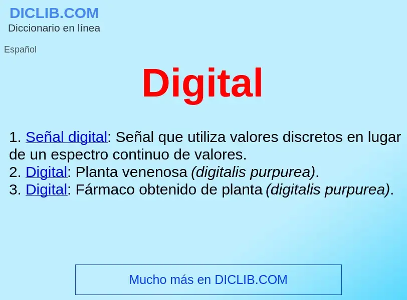 ¿Qué es Digital ? - significado y definición