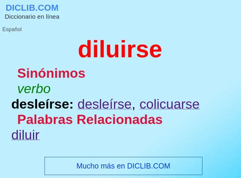 O que é diluirse - definição, significado, conceito