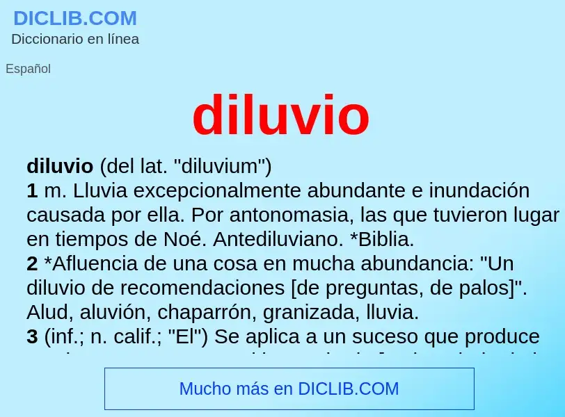 O que é diluvio - definição, significado, conceito