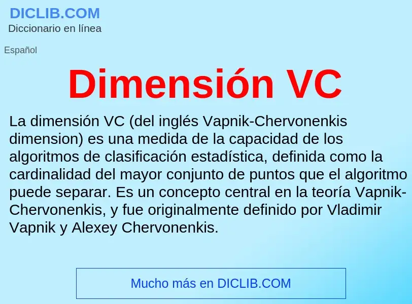 Τι είναι Dimensión VC - ορισμός