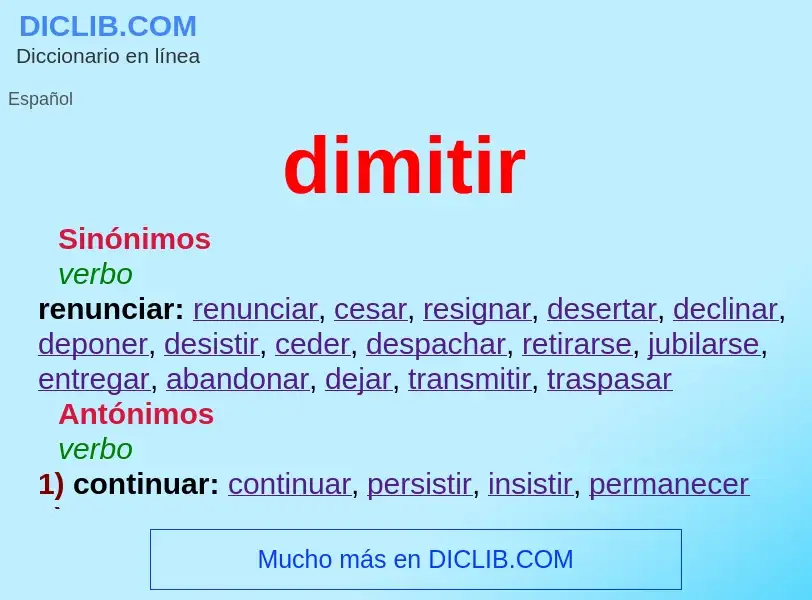 Was ist dimitir - Definition