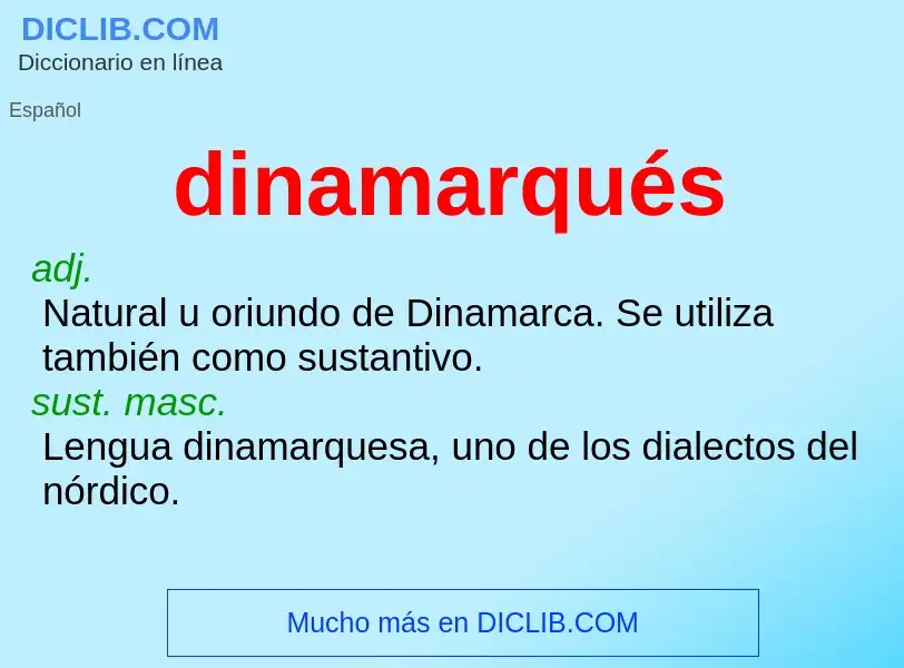 ¿Qué es dinamarqués? - significado y definición