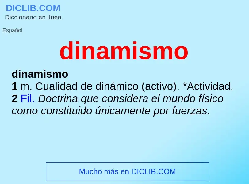 Wat is dinamismo - definition