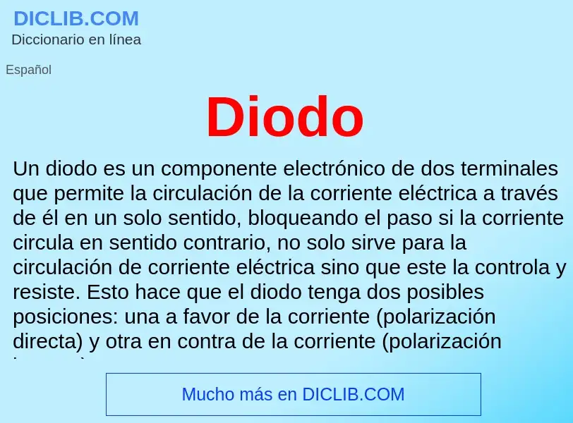 ¿Qué es Diodo? - significado y definición