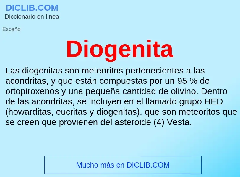 ¿Qué es Diogenita? - significado y definición