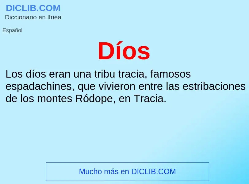 What is Díos - meaning and definition