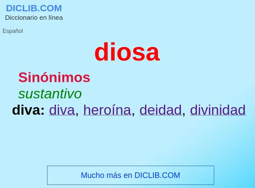 ¿Qué es diosa? - significado y definición