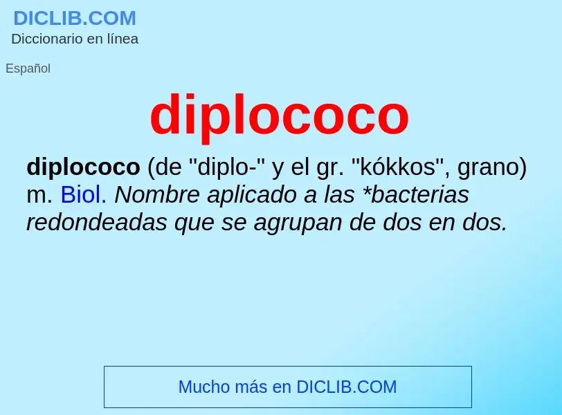 ¿Qué es diplococo? - significado y definición