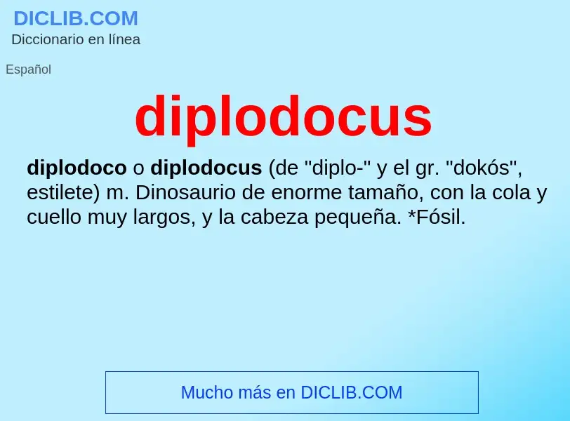 ¿Qué es diplodocus? - significado y definición