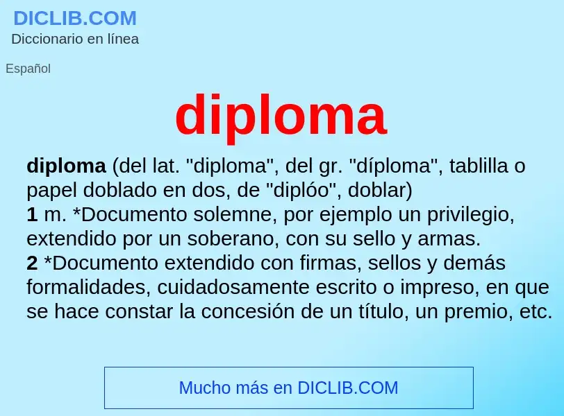 Che cos'è diploma - definizione