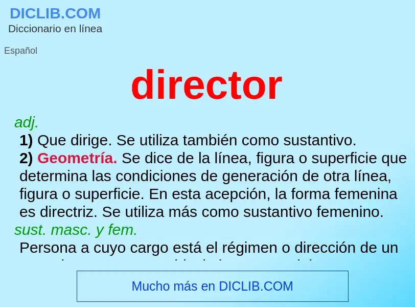 O que é director - definição, significado, conceito