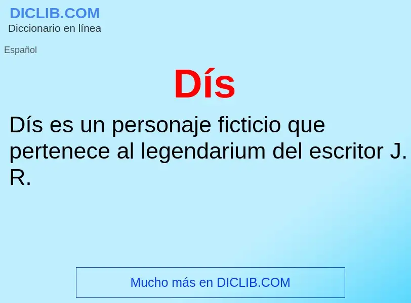 ¿Qué es Dís? - significado y definición