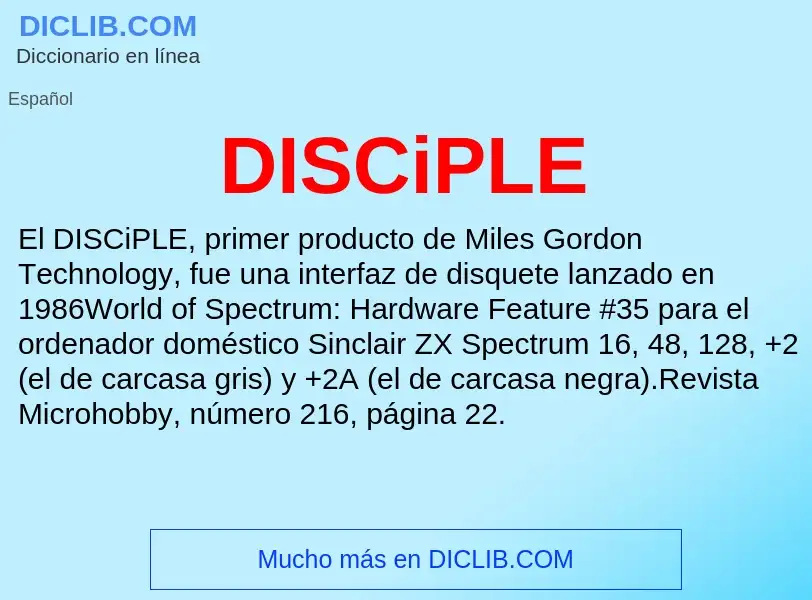 ¿Qué es DISCiPLE? - significado y definición