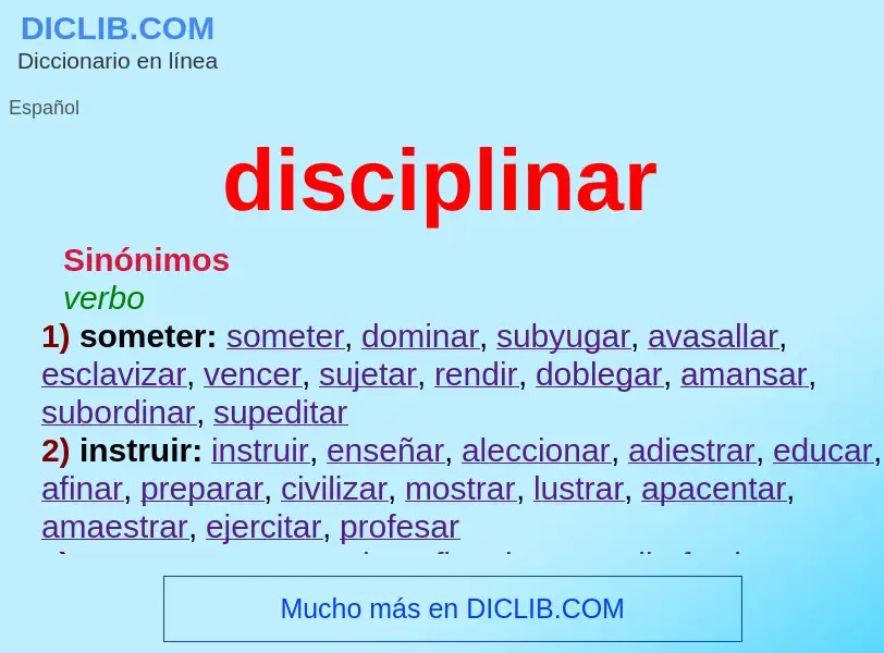 What is disciplinar - meaning and definition