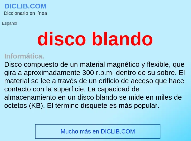 Что такое disco blando - определение