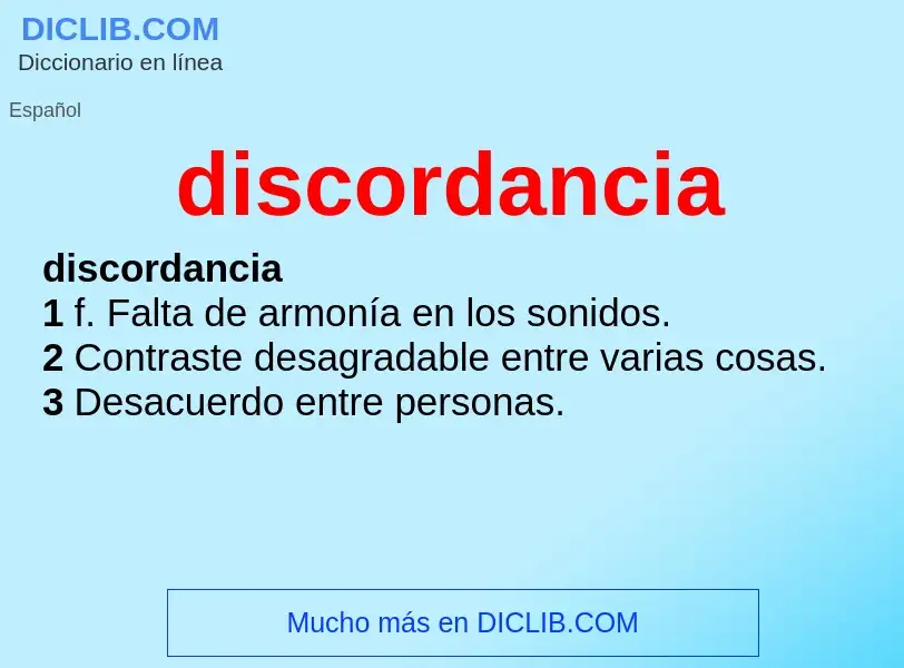 What is discordancia - definition