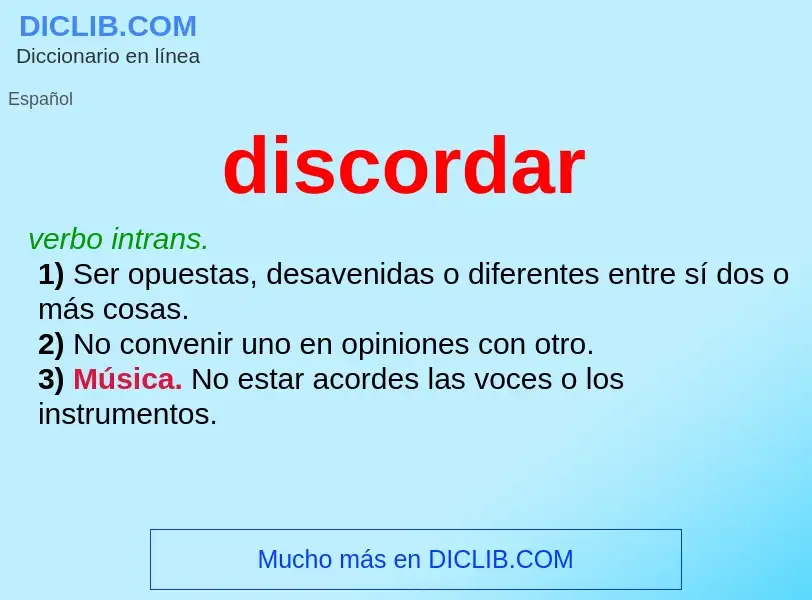 What is discordar - meaning and definition