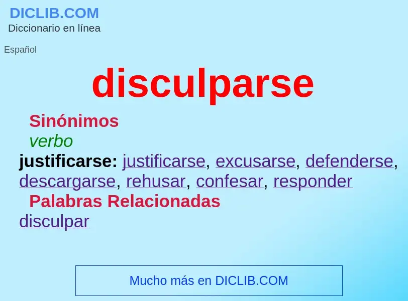 What is disculparse - definition