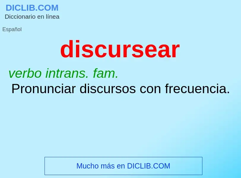 Wat is discursear - definition