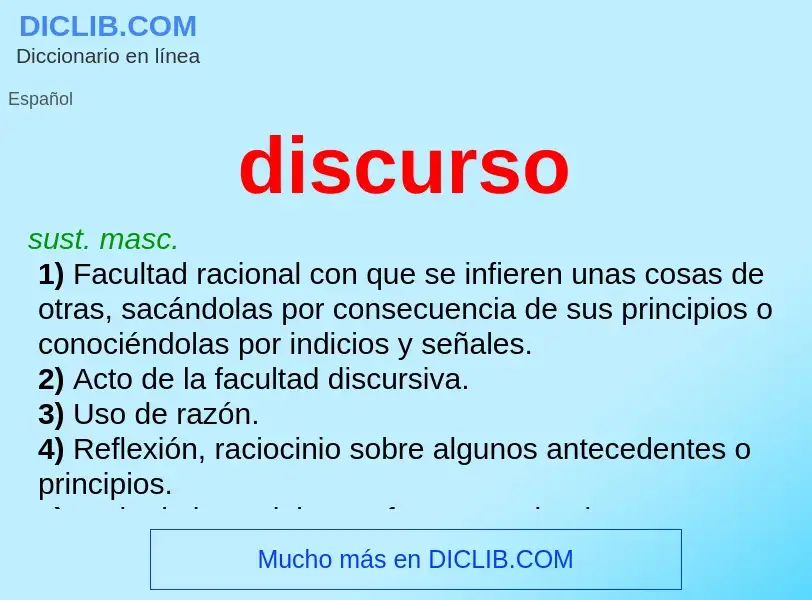 What is discurso - definition