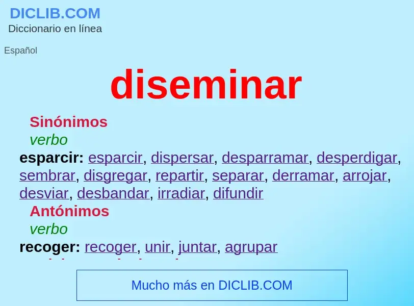 What is diseminar - definition